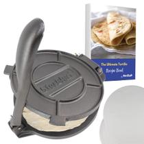 Tortilla Press StarBlue, ferro fundido de 10 polegadas com papel a óleo, 100 unidades Tortilla Press StarBlue, ferro fundido de 10 polegadas com papel a óleo, 100 unidades