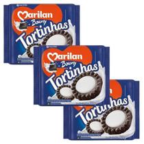 Tortinha Biscoito Crocante Recheio Cremoso Baunilha Kit 900g