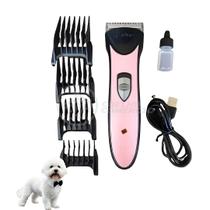 Tosa Cão Recarregável Aiker AG-097 para Animais de Pequeno a Grande Porte - Rosa