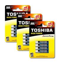 Toshiba - Kit 3 un - Pilha Alcalina AAA LR03G - Cartela 4 un - Ref.:72454