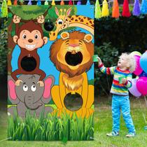Toss Game Tatuo Safari Animals com pufes e festa infantil Toss Game Tatuo Safari Animals com pufes e festa infantil