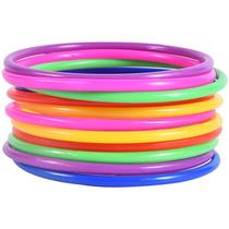 Toss Ring Game OBTANIM 12 peças de plástico de 12 cm multicoloridas Toss Ring Game OBTANIM 12 peças de plástico de 12 cm multicoloridas