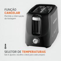 Tostador de Pães Mondial Pratic T-18 Preto 700W Tostador de Pães Mondial Pratic T-18 Preto 700W