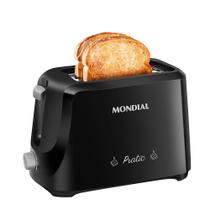 Tostador de Pães Mondial Pratic T-18 Preto/Prata - 700W 110V