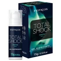 Total Shock Gel Para Massagem Beijável e Vibrante Menta 15g - Feitiços