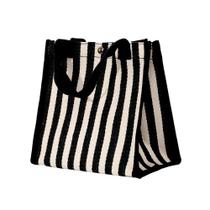 Tote Bag Listrada Simples Japonesa - Mochila Portátil e Resistente