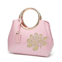 Tote de Couro Patente Elegante - Mochila Diagonal de Ombro