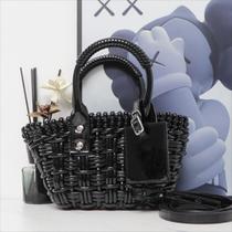 Tote de Tecido Artesanal - Mochila Crossbody Elegante e Mini Saco