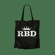 Totebag RBD - RBD WHITE LOGO - Preta