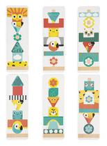 Totem de empilhar Janod com 52 peças Totem de empilhar Janod com 52 peças