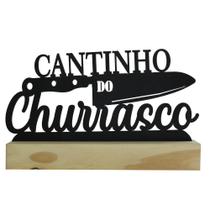 Totem Decorativo Cantinho do Churrasco