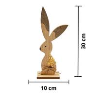 Totem Decorativo Coelho De Madeira Lapin 31 X 10 X 5 Cm