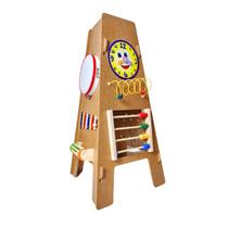 Totem Interativo Relógio Montanha Russa Ábaco Instrumentos Lousa Alinhavo Brinquedos Educativos Infantil Carlu Criança 3 anos