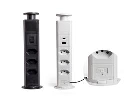 Totem Manual 2Tomadas+1USB-C+1USB 20A PRETO - QT MOVEIS Totem Manual 2Tomadas+1USB-C+1USB 20A PRETO - QT MOVEIS