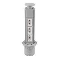 Totem Manual 3Tomadas 20A CINZA - QT MOVEIS Totem Manual 3Tomadas 20A CINZA - QT MOVEIS