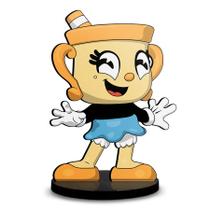 Totem Médio Boneco Cuphead Ms.Chalice 14cm + Base