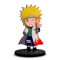 Totem Médio Boneco Naruto Minato Namikaze 14cm + Base