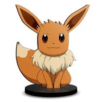 Totem Médio Boneco Pokémon Eevee 14cm + Base