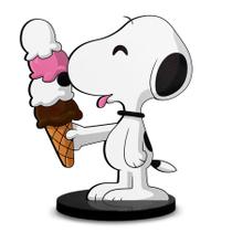 Totem Médio Boneco Snoopy Ice Cream 14cm + Base