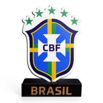 Totem Médio CBF Brasil Copa do Mundo 14cm + Base