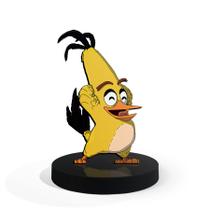 Totem Pequeno Boneco Angry Birds Chuck 7cm + Base - ShopC