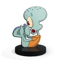 Totem Pequeno Boneco Bob Esponja Lula Molusco 7cm + Base