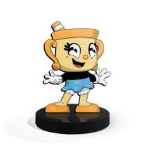 Totem Pequeno Boneco Cuphead Ms.Chalice 7cm + Base