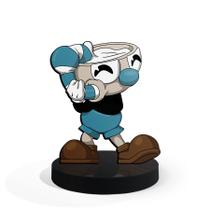 Totem Pequeno Boneco Cuphead Mugman 7cm + Base