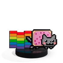Totem Pequeno Boneco MEMEs Nyan Cat 7cm + Base