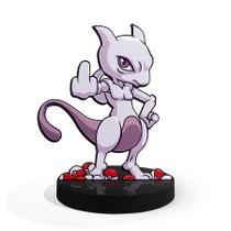 Totem Pequeno Boneco Pokémon Mewtwo 7cm + Base