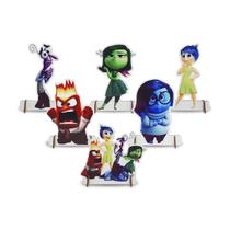 Totens de Mesa Emoções Kit com 6 Displays Aniversário Mdf Adesivado