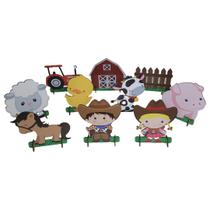 Totens de Mesa Fazendinha Kit com 10 Displays Aniversário Mdf Adesivado Totens de Mesa Fazendinha Kit com 10 Displays Aniversário Mdf Adesivado
