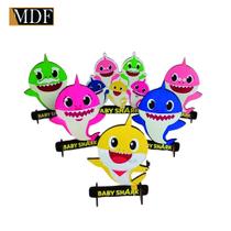 Totens de Mesa Tubarão Bebê Kit com 6 Displays Aniversário Mdf Adesivado