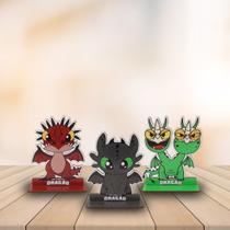Totens Display de Mesa com Base Dragão 12cm Mdf Adesivado Totens Display de Mesa com Base Dragão 12cm Mdf Adesivado