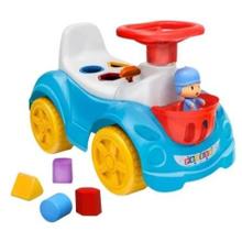 Totoka Pocoyo Triciclo Infantil com Boneco de Vinil Azul Peças Geométricas