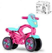 Totokross Motoca Bicicleta Infantil de Equilíbrio Cardoso Toys Velotrol Rosa 4 Rodas