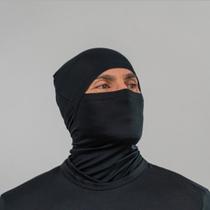 Touca Balaclava Articulada Preta Unissex Touca Ninja Peluciada para Frio Andar de Moto