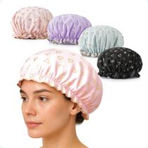 Touca Banho Reutilizável Cabelo Dupla Face Elástico Confort Touca Banho Reutilizável Cabelo Dupla Face Elástico Confort