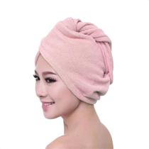 Touca Banho Turbante Seca Rápido Prática Felpuda Mágica