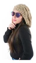 Touca Boina Feminina Beanie Gorro Frio Inverno Trançada Linda Lã Touca Boina Feminina Beanie Gorro Frio Inverno Trançada Linda Lã