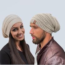 Touca Caída Tricô Gorro Boina Beanie Lã Masculina Feminina Macio Quentinho