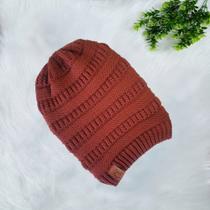 Touca Caída Tricô Gorro Boina Beanie Lã Masculina Feminina Macio Quentinho