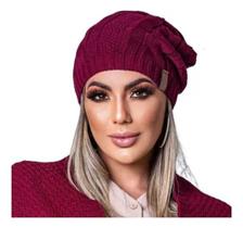 Touca Caída Tricô Gorro Boina Beanie Lã Masculina Feminina Macio Quentinho
