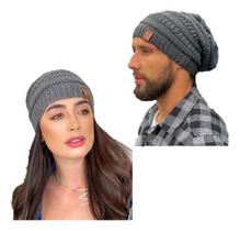 Touca Caída Tricô Gorro Boina Beanie Lã Masculina Feminina Macio Quentinho
