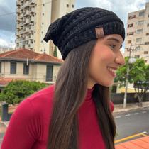 Touca Caída Tricô Gorro Boina Beanie Lã Masculina Feminina Macio Quentinho