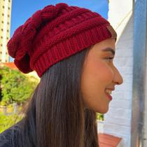 Touca Caída Tricô Gorro Boina Beanie Lã Masculina Feminina Macio Quentinho