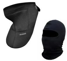 Touca Capuz Balaclava Toca Ninja + Protetor Pescoço Moto Motoboy Proteção Frio
