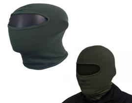 Touca Capuz Verde Frio Inverno Ninja Mascara Caveira Balaclava Proteção Preta Moto Motoboy Paintball Tático Militar - DVSC