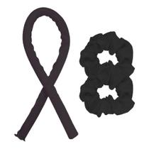 Touca cetim anti frizz + modelador curling rod + 2 brindes