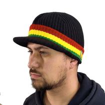 Touca Com Aba Sativa Marinheiro Reggae Preto Tamanho:UNCor:Preto Touca Com Aba Sativa Marinheiro Reggae Preto Tamanho:UNCor:Preto